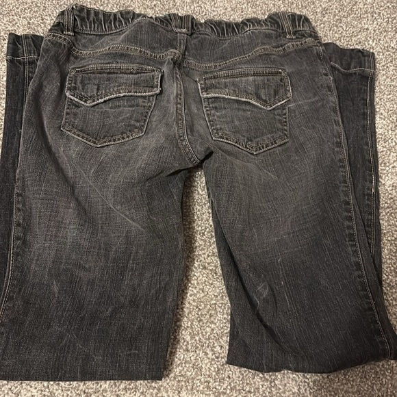 Y2K Old Navy Women's Dark Gray Flare Leg Jeans - Picture 6 of 6
